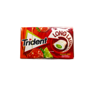 Chicles Trident Long Lasting sabor fresa lima