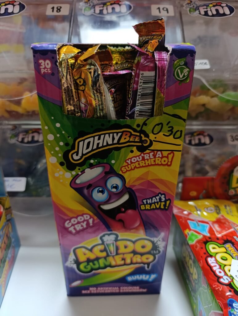 Johny Bee Ácido Gumetro – Chicle largo con polvo ácido