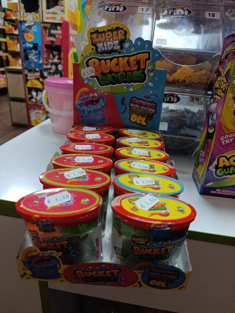 Zuper Kidz Bucket Worms – Gusanitos con gel ácido