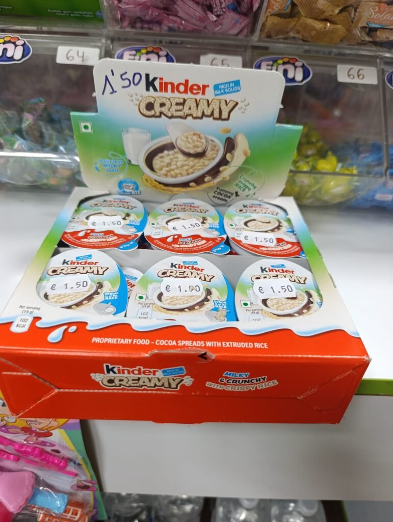 Kinder Creamy – Crema de cacao y leche con arroz crujiente